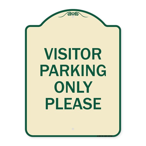 Signmission Visitor Parking Visitor Parking Please Heavy-Gauge Aluminum Sign, 24" x 18", TG-1824-22724 A-DES-TG-1824-22724 - main